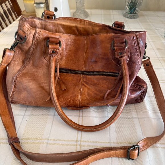 Bed Stu Two-Tone Leather Shoulder Bag - Picture 2 of 5